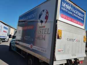 Covering Adhésif Vl Publicitaire Castel Dem – Vinyle Avery Dennison Premium 800 Pose Latérale